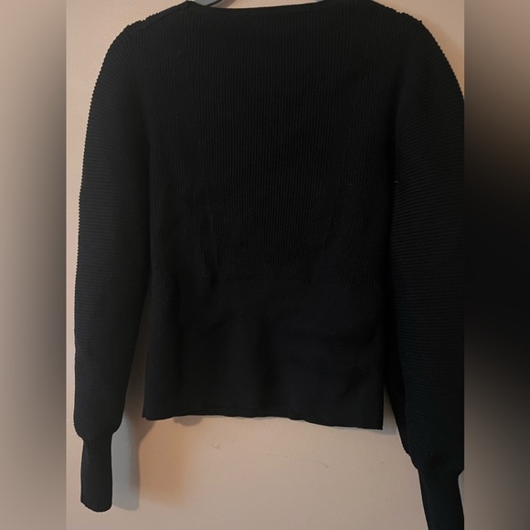 Banana republic balloon sleeve knit blouse top size small statement piece fitted - Picture 5 of 5